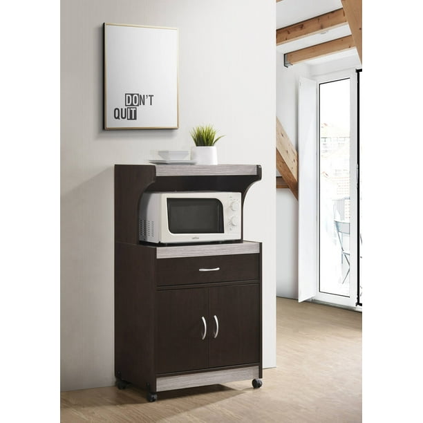 Microwave Cart Cabinet Drawer HODEDAH Grey Home Office Kitchen Storage Furniture Microwave Cart Cabinet Drawer HODEDAH Grey Home Office Kitchen Storage Furniture